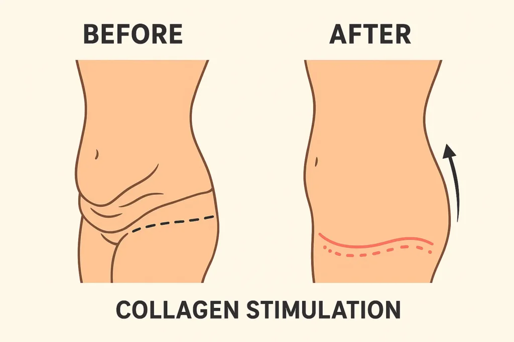 Before and after results for sagging skin after weight loss injections Wilmslow