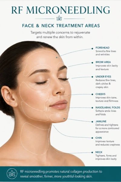 Image of where you can have RF Micorneedling Skin tightening Wilmslow on the face