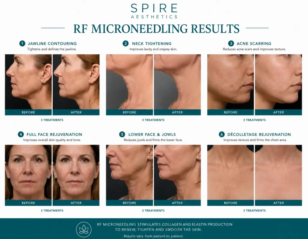 RF Microneedling Skin tightening Wilmslow results