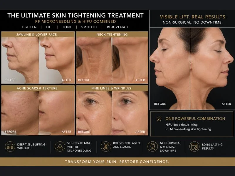 Results of combined treatment for the ultimate skin tightening treatment Wilmslow