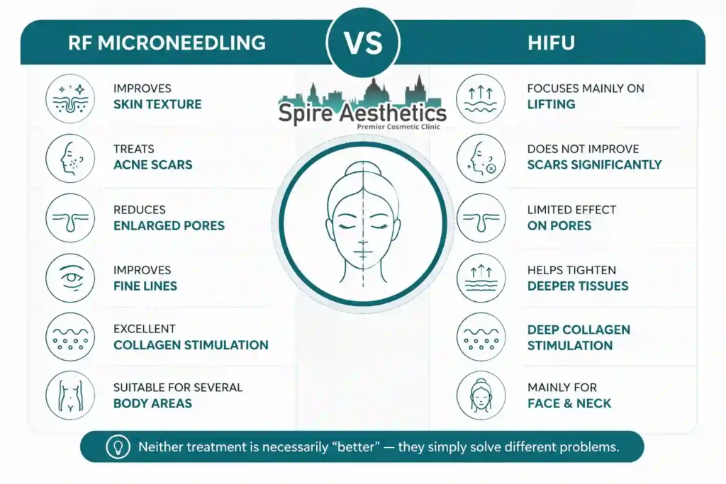 RF Microneedling vs HIFU: Which Treatment Gives Better Results Wilmslow?